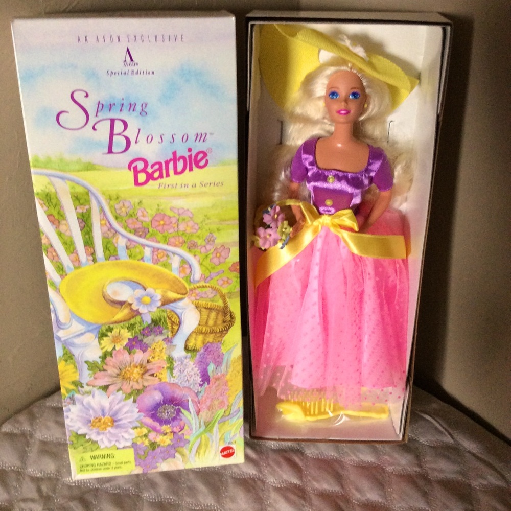 🌸NIB 1995 Avon Collectible Spring Blossom Barbie